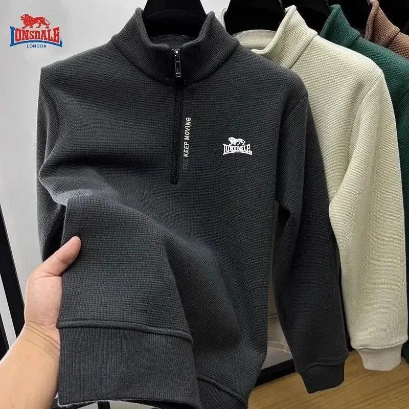Men’s High-End Embroidered Plush & Thick Standing Collar Hooded Jacket