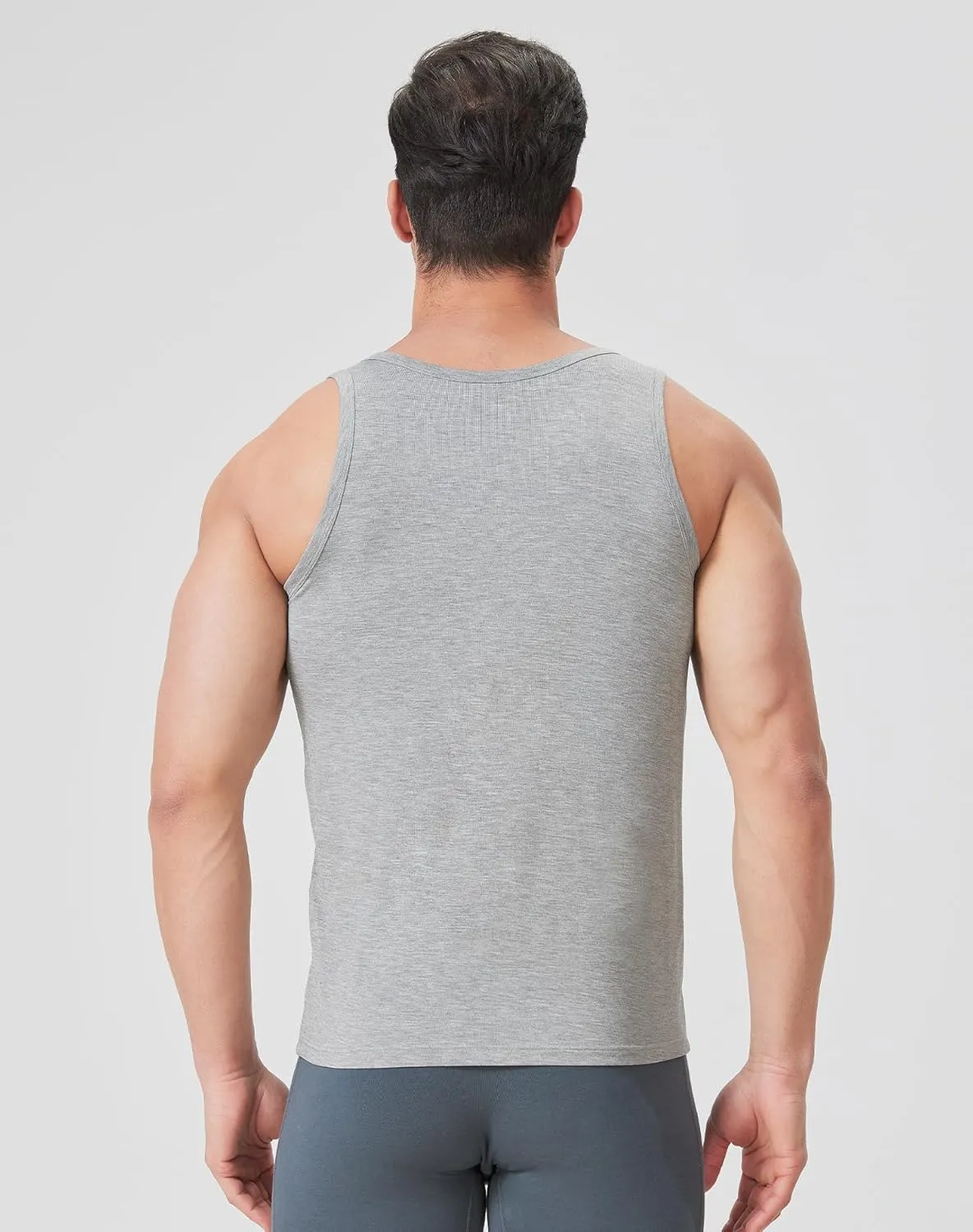 Men's Undershirts Bamboo Rayon Comfort Shirts Moisture-Wicking Tank Tops 3 Pack