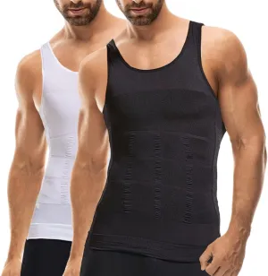 Mistirik Compression Shirts for Men - Mens Slimming Body Shaper Vest - Tight Tank Top for Men - Compression Shirt Tank Top