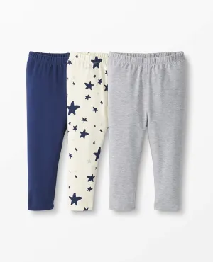 Moon and Back Baby Girls' Organic Cotton Legging, Pack of 3