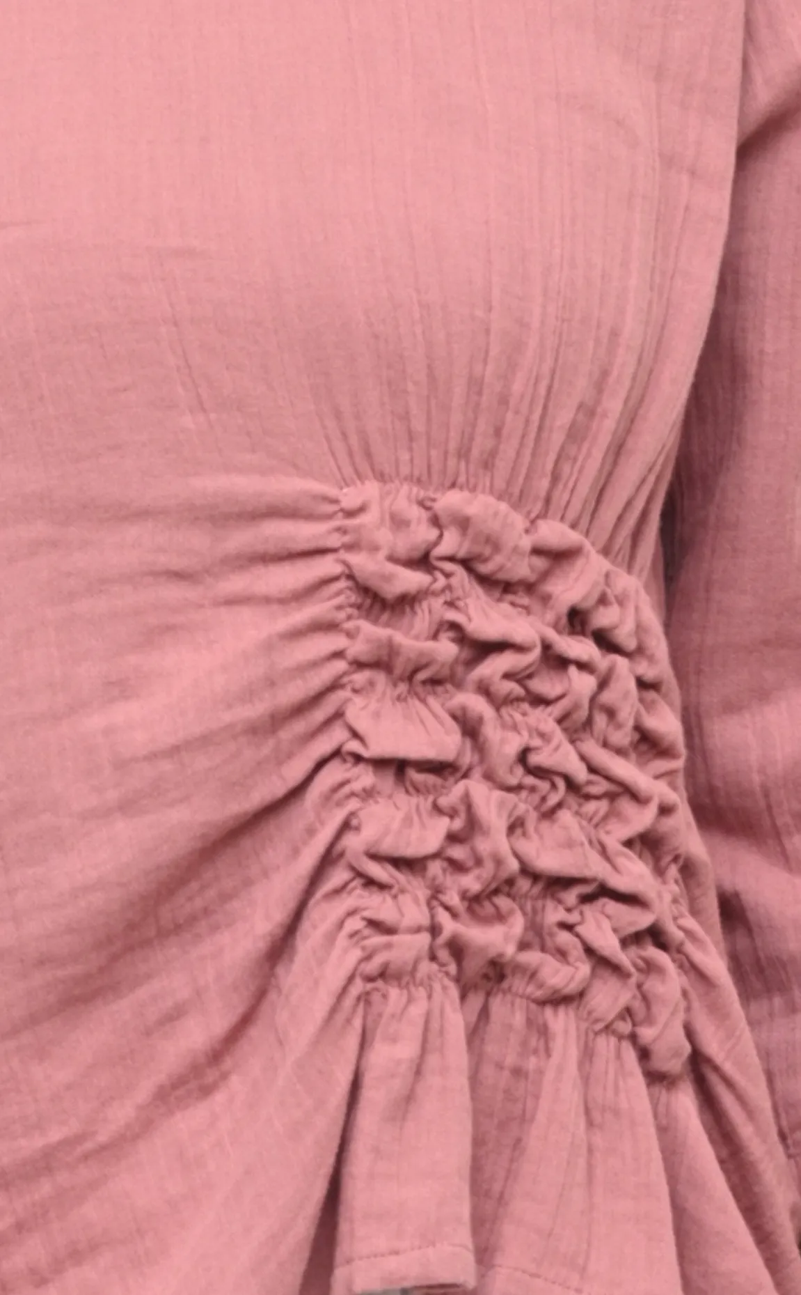 Olga Womens Top Cotton Gauze in Rose