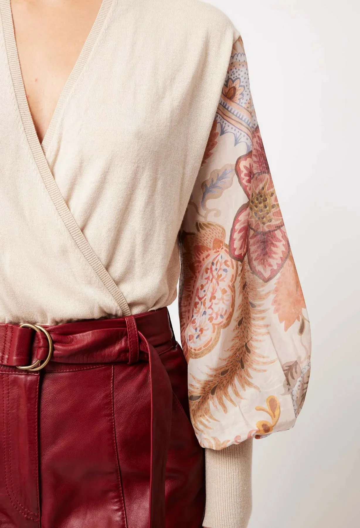 Once Was - Lyra Rayon Nylon Knit - Fawn/Aries Floral