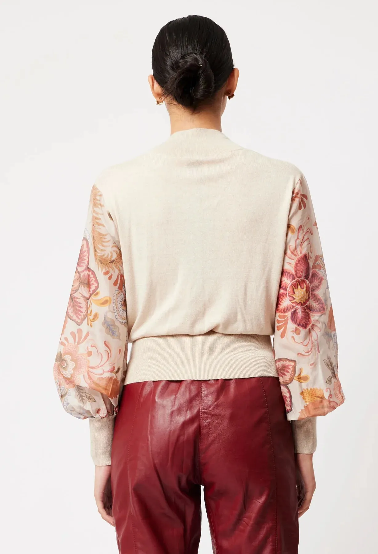 Once Was - Lyra Rayon Nylon Knit - Fawn/Aries Floral