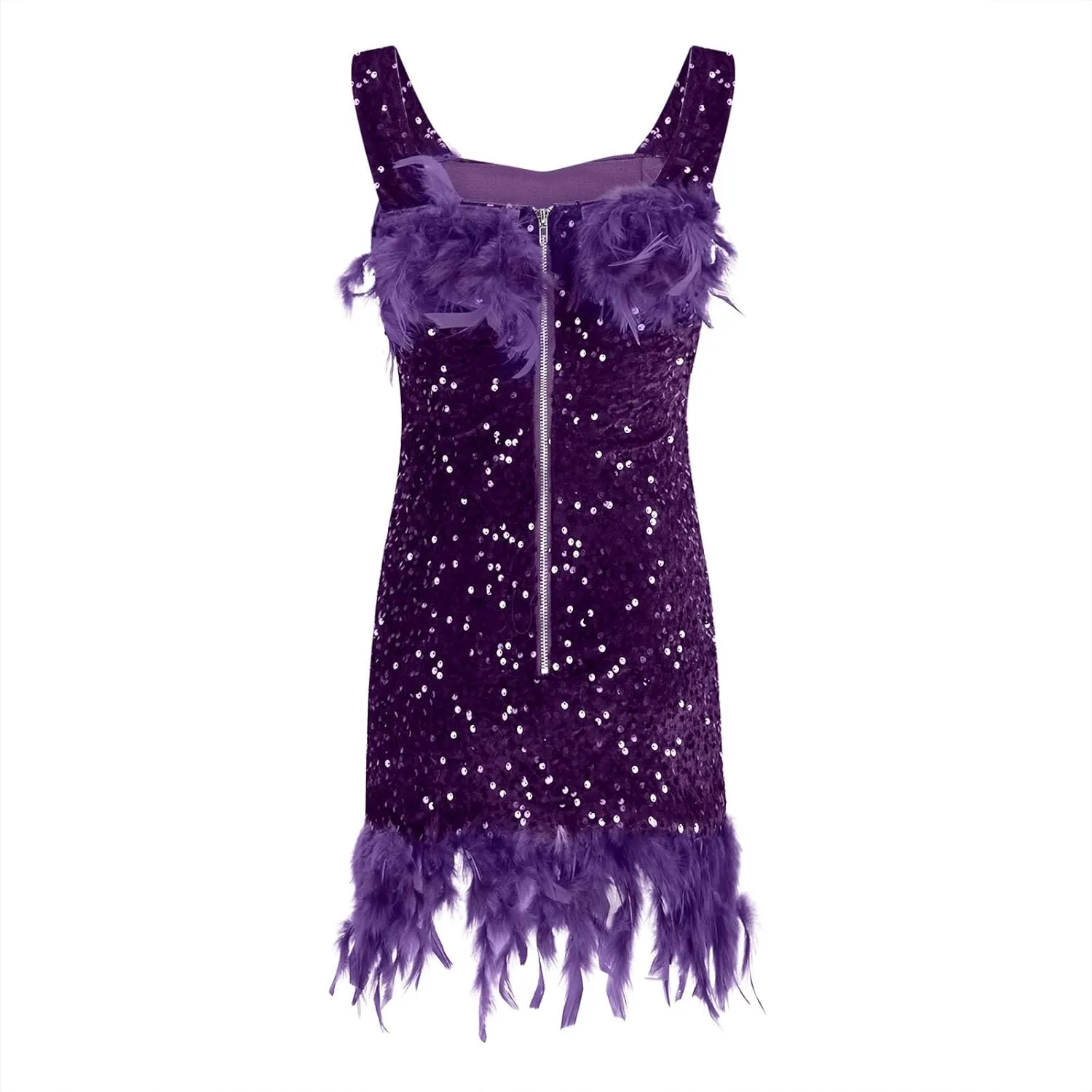 Oplxuo Sequins Feather Short Birthday Party Dresses for Women Off Shoulder Bodycon Dress Plus Size Cocktail Evening Gowns