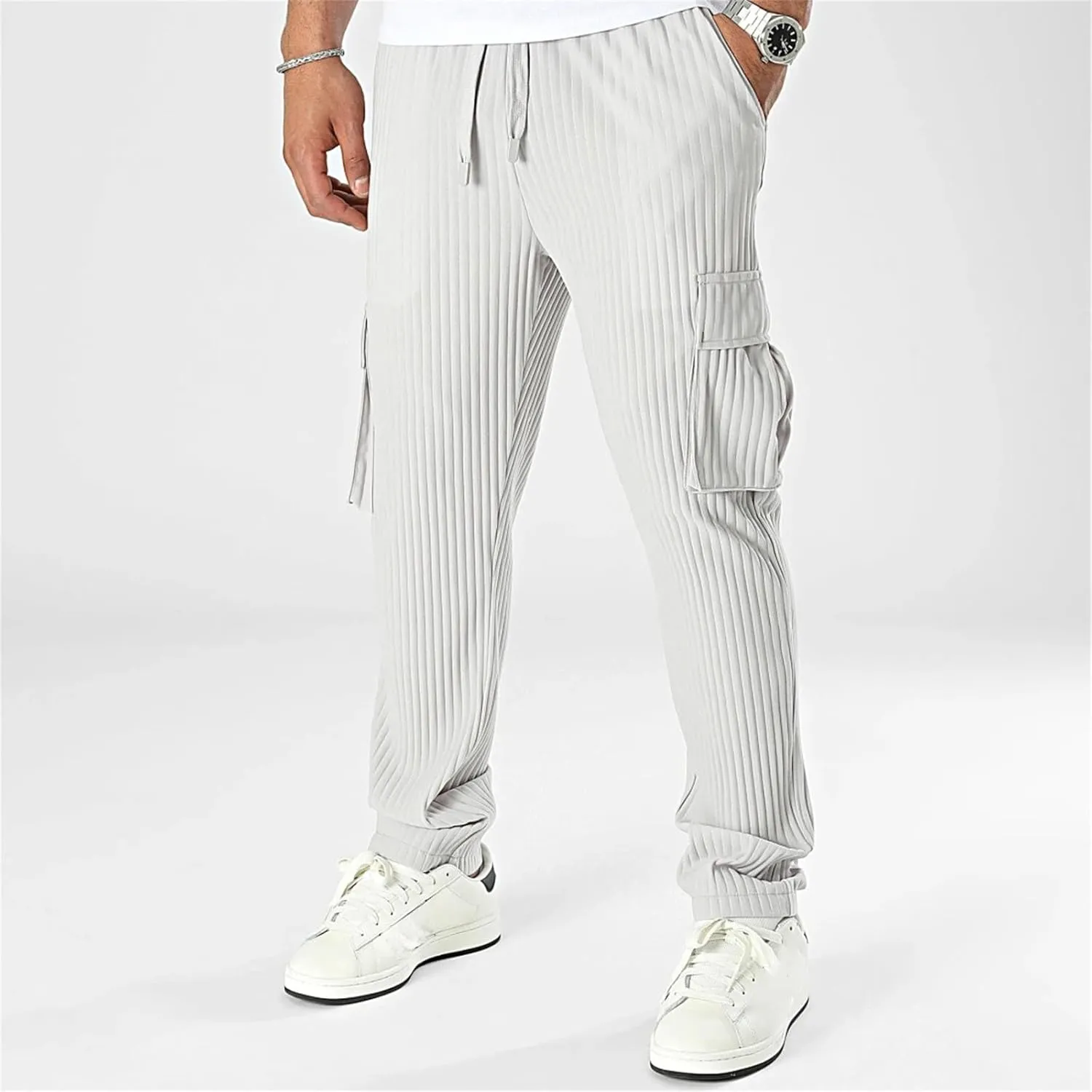 Pants Cargo for Man Men's Loose Straight Corduroy Pants Casual Pants Men's Breathable Trousers Pantaln Cargo Hombre