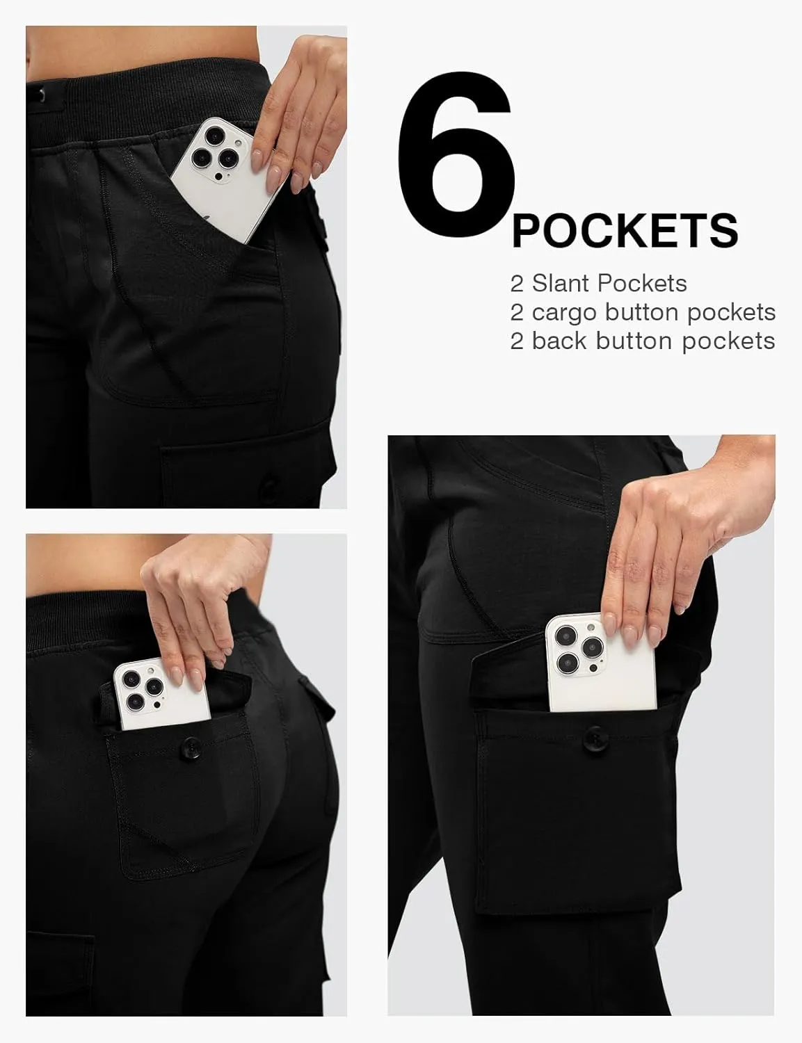 Rdruko Women's Cargo Capris Hiking Pants Lightweight Quick Dry Summer Outdoor Casual Travel Pants with Pockets