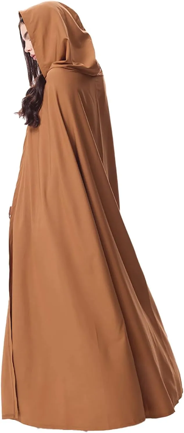 Renaissance Costume Women with Medieval Cloak Dress Potion Belt Apocalypse Wasteland Dune Ren Faire Fantasy Outfit