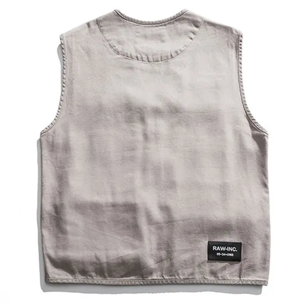 Retro Multi-pocket Tool Cargo Vest
