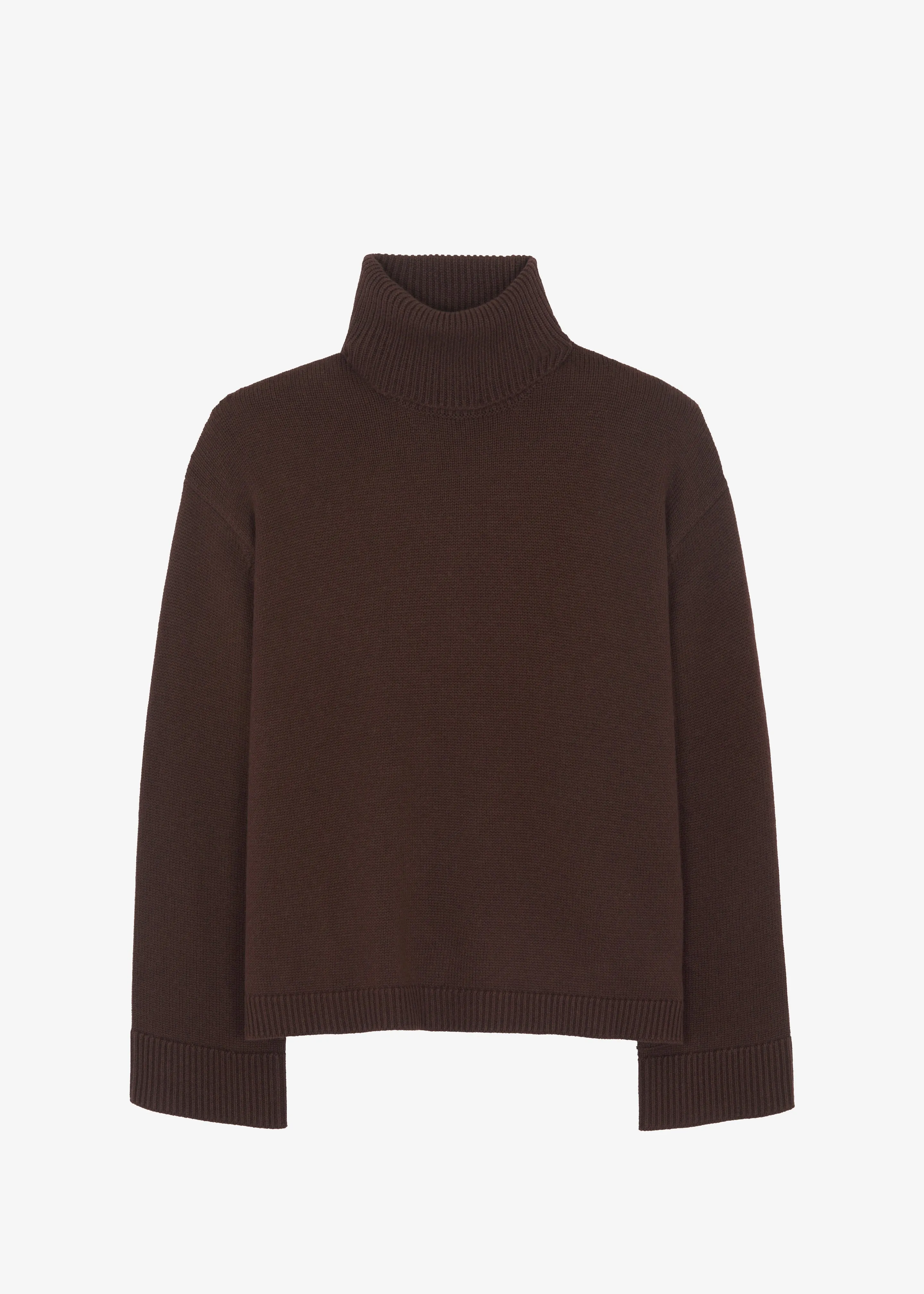 Rhea Trapeze Turtleneck - Brown