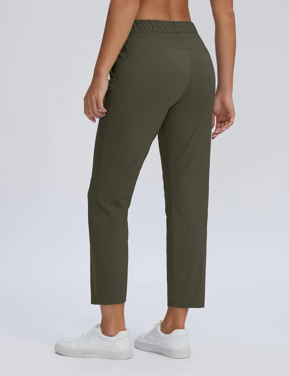 Seamaid Women's Golf Pants with Deep Pockets 7/8 Stretch Athletic Travel Pants for Casual Lounge