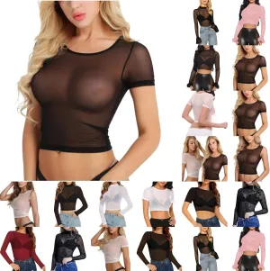 Sexy Lingerie for Women Naughty Sex Plus Size Mesh Sheer Transparent See Through Camisole Tops Silky Cut Out Trendy Tank Top