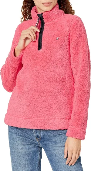 Tommy Hilfiger Women's Quarter Zip Sherpa Jacket