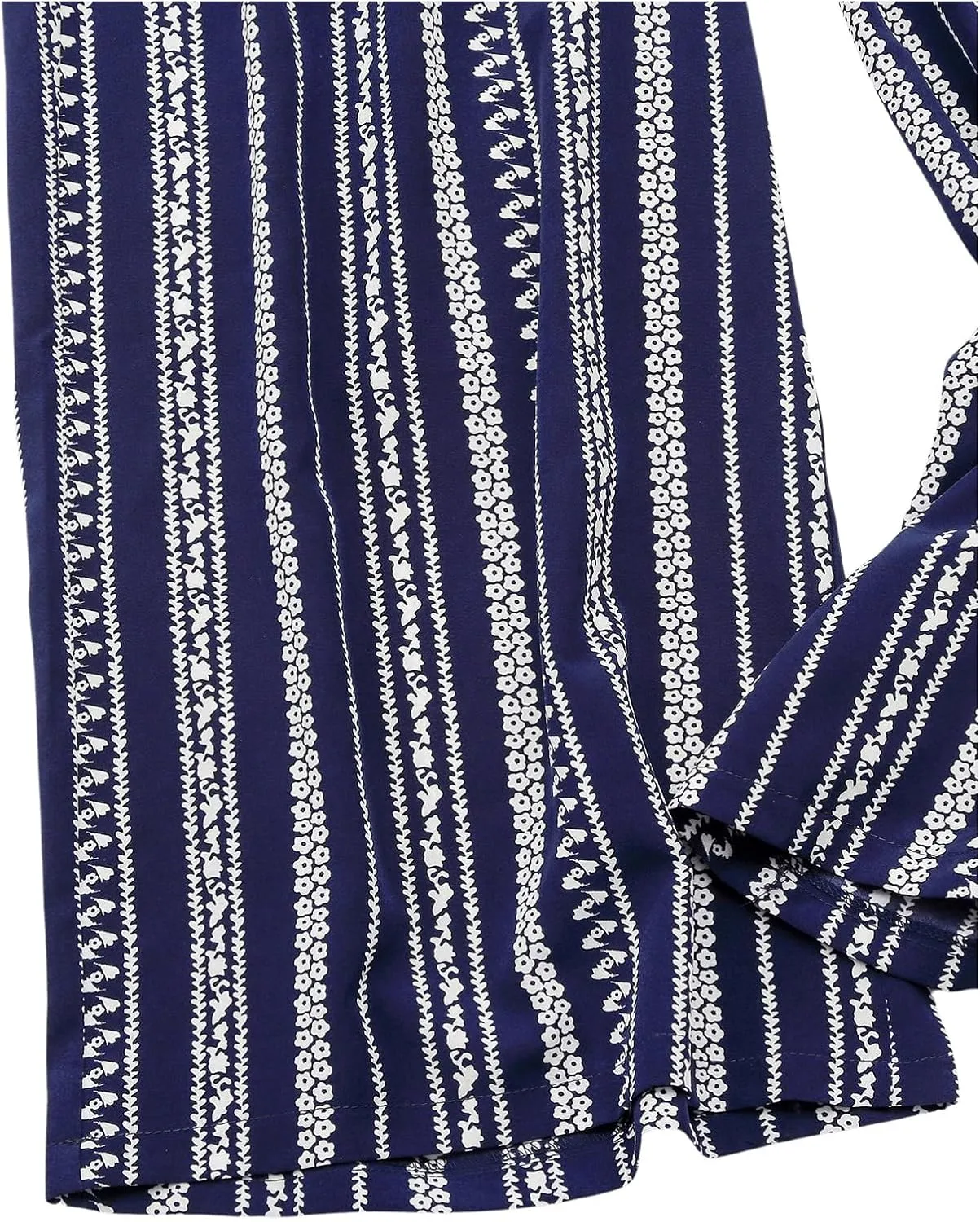 WDIRARA Women's Plus Size Boho Floral Print High Waist Palazzo Wide Leg Pants