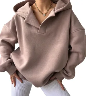 Women Oversized Hoodie Athletic Fleece Baggy Sweatshirt Acubi Basic Long Sleeve Workout Pullover Emo Fall Clothes