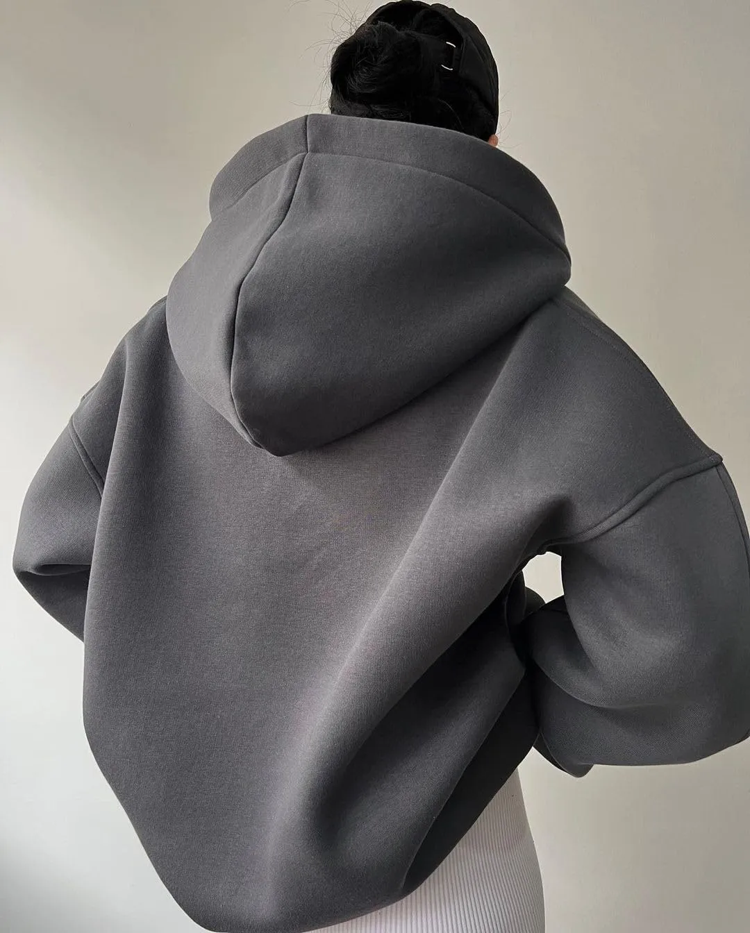 Women Oversized Hoodie Athletic Fleece Baggy Sweatshirt Acubi Basic Long Sleeve Workout Pullover Emo Fall Clothes