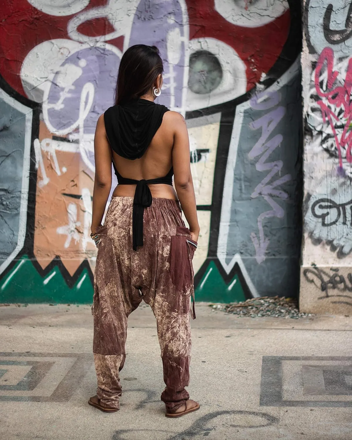 Women's Harem Loose Yoga Travel Lounge Pants with Pockets Casual Boho