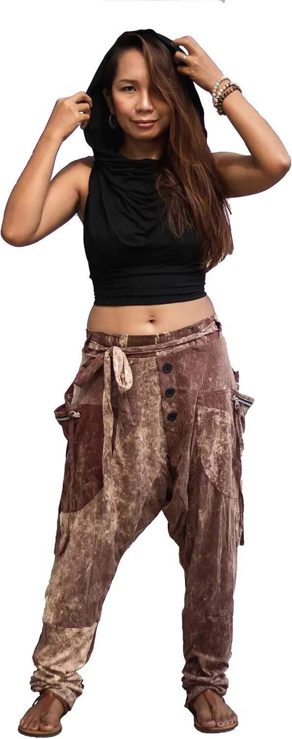 Women's Harem Loose Yoga Travel Lounge Pants with Pockets Casual Boho
