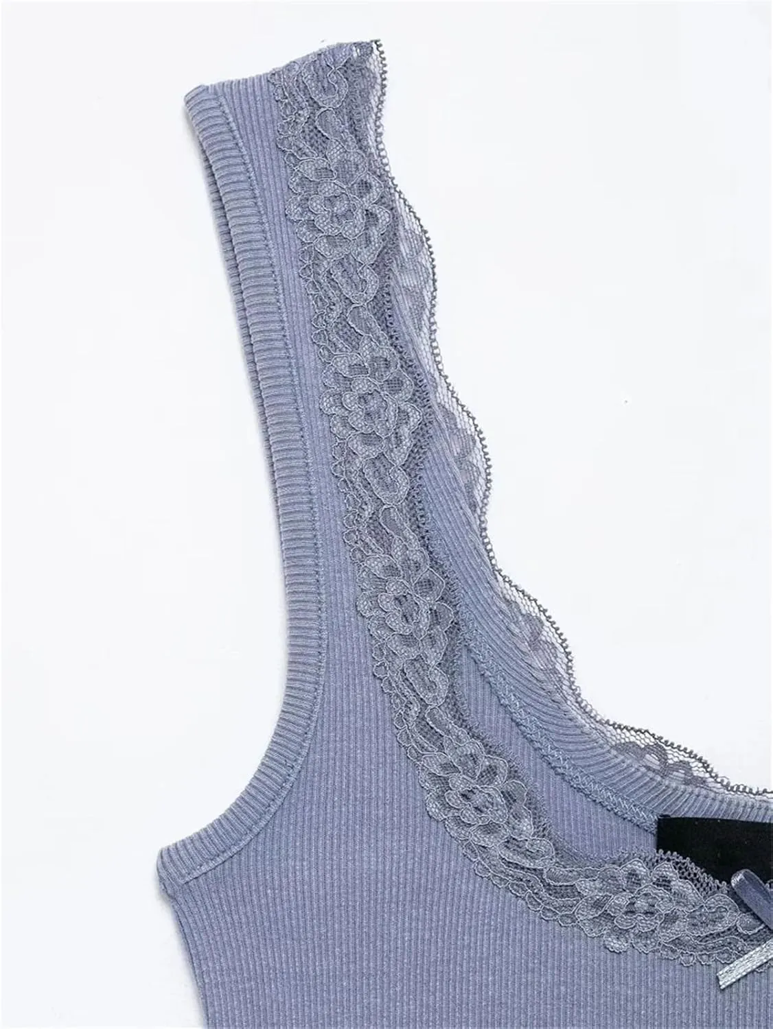 Women's Square Neck Sleeveless Camisole Ruffled Thin Summer Casual Slim Fit Top