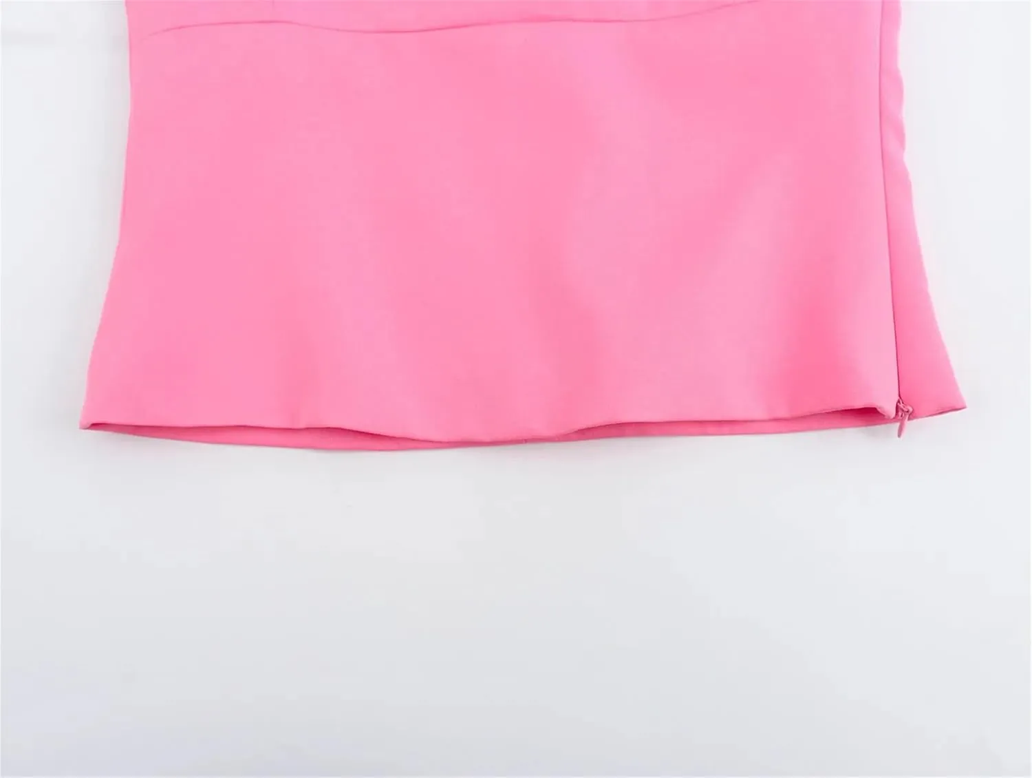 Women's Square Neck Solid Color Tank Top High Street Sleeveless Side Zipper Casual Camisole