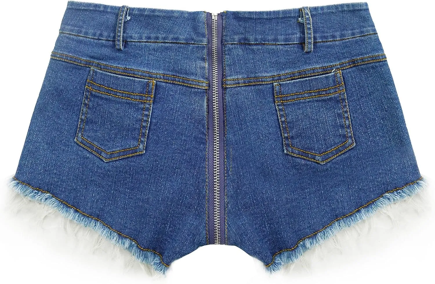 Women's Stretch Mini Denim Shorts Low Waist High Cut Hot Pants Jeans for Nightclubs Bars and Beaches