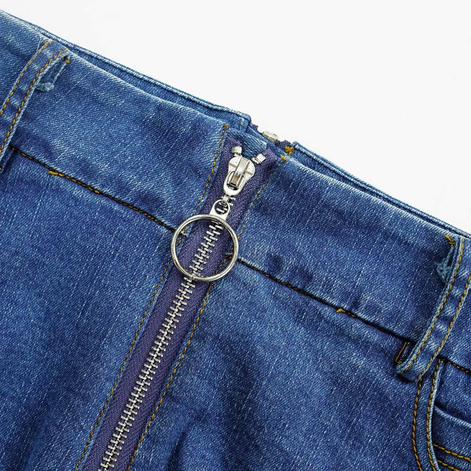 Women's Stretch Mini Denim Shorts Low Waist High Cut Hot Pants Jeans for Nightclubs Bars and Beaches