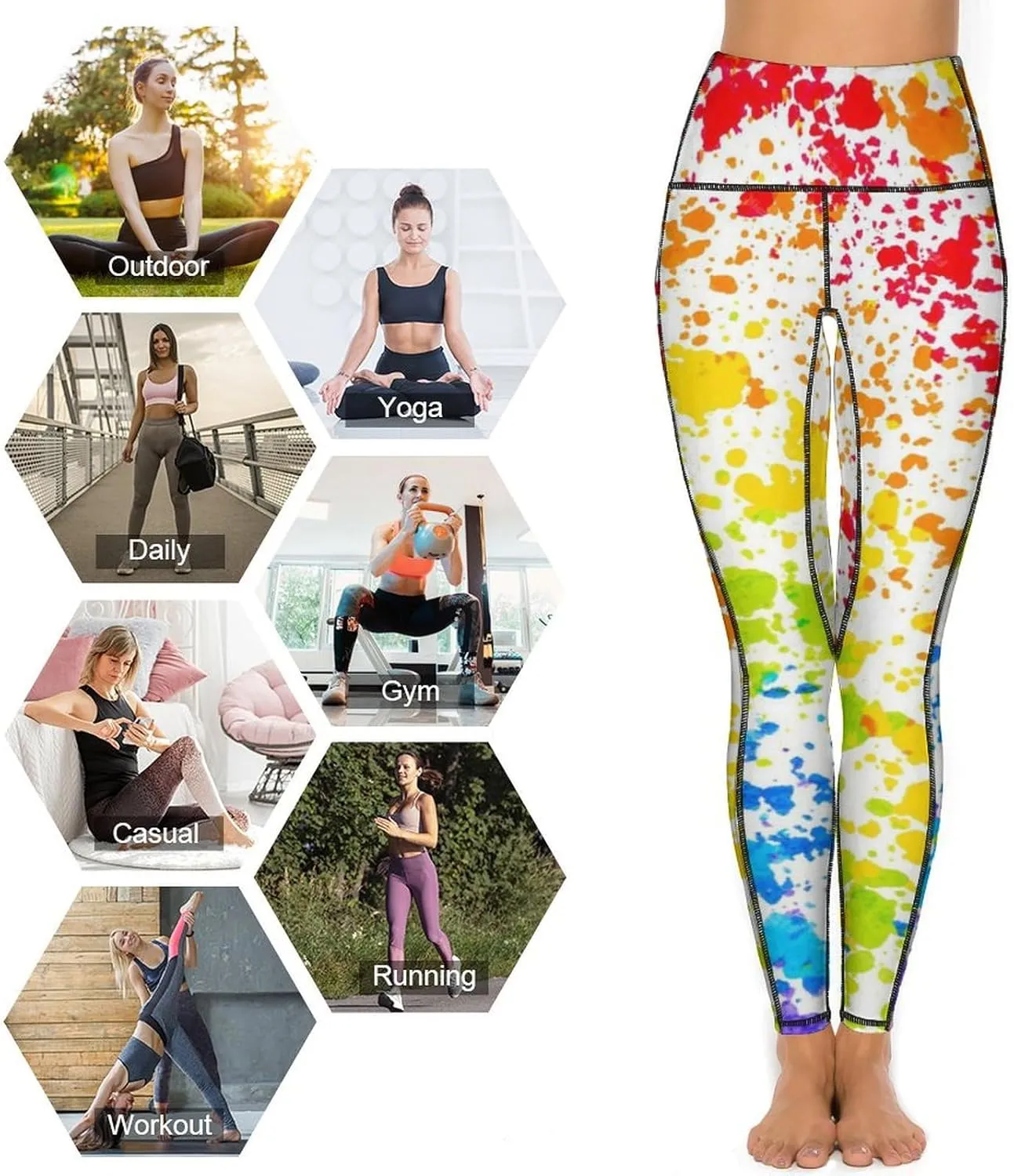 Yoga Pants for Women with Pockets High Waisted Tummy Control Running Sports Workout Yoga Leggings