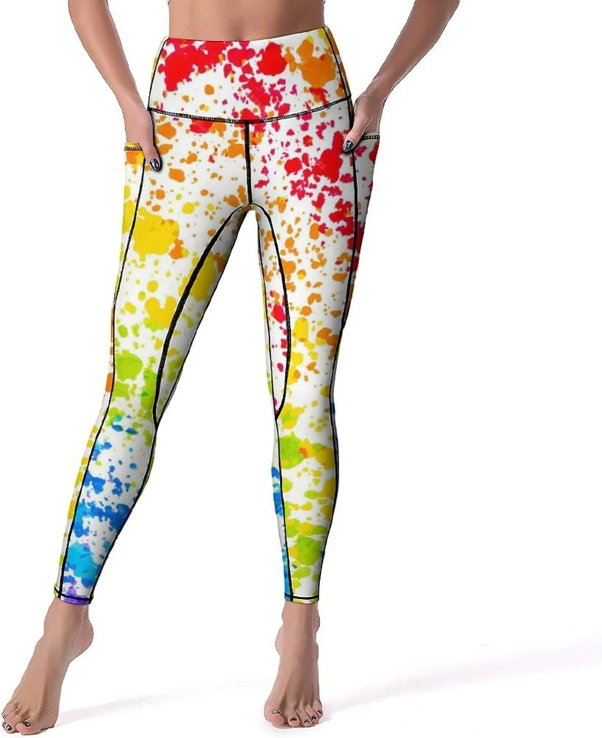 Yoga Pants for Women with Pockets High Waisted Tummy Control Running Sports Workout Yoga Leggings