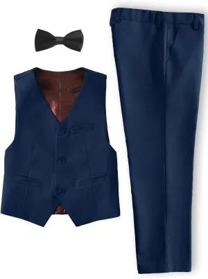 YuanLu Boys Suit Homecoming Dresses for Kids Ring Bearer Outfit Suits Tuxedo Formal Vest and Pants Suit Set