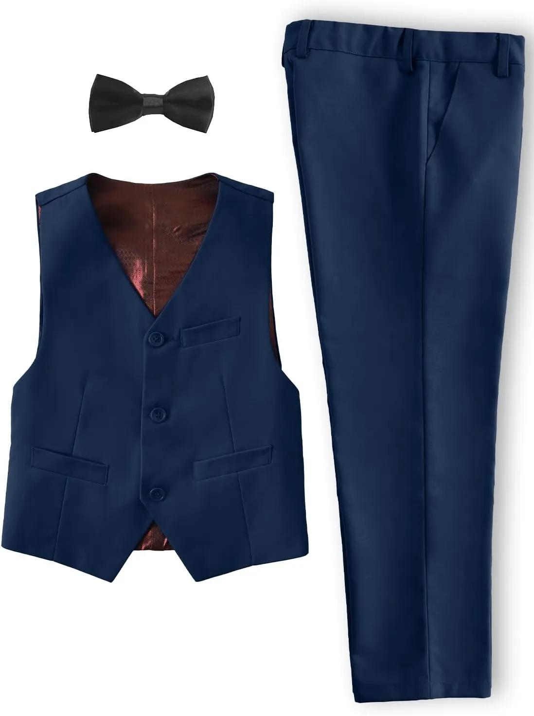 YuanLu Boys Suit Homecoming Dresses for Kids Ring Bearer Outfit Suits Tuxedo Formal Vest and Pants Suit Set